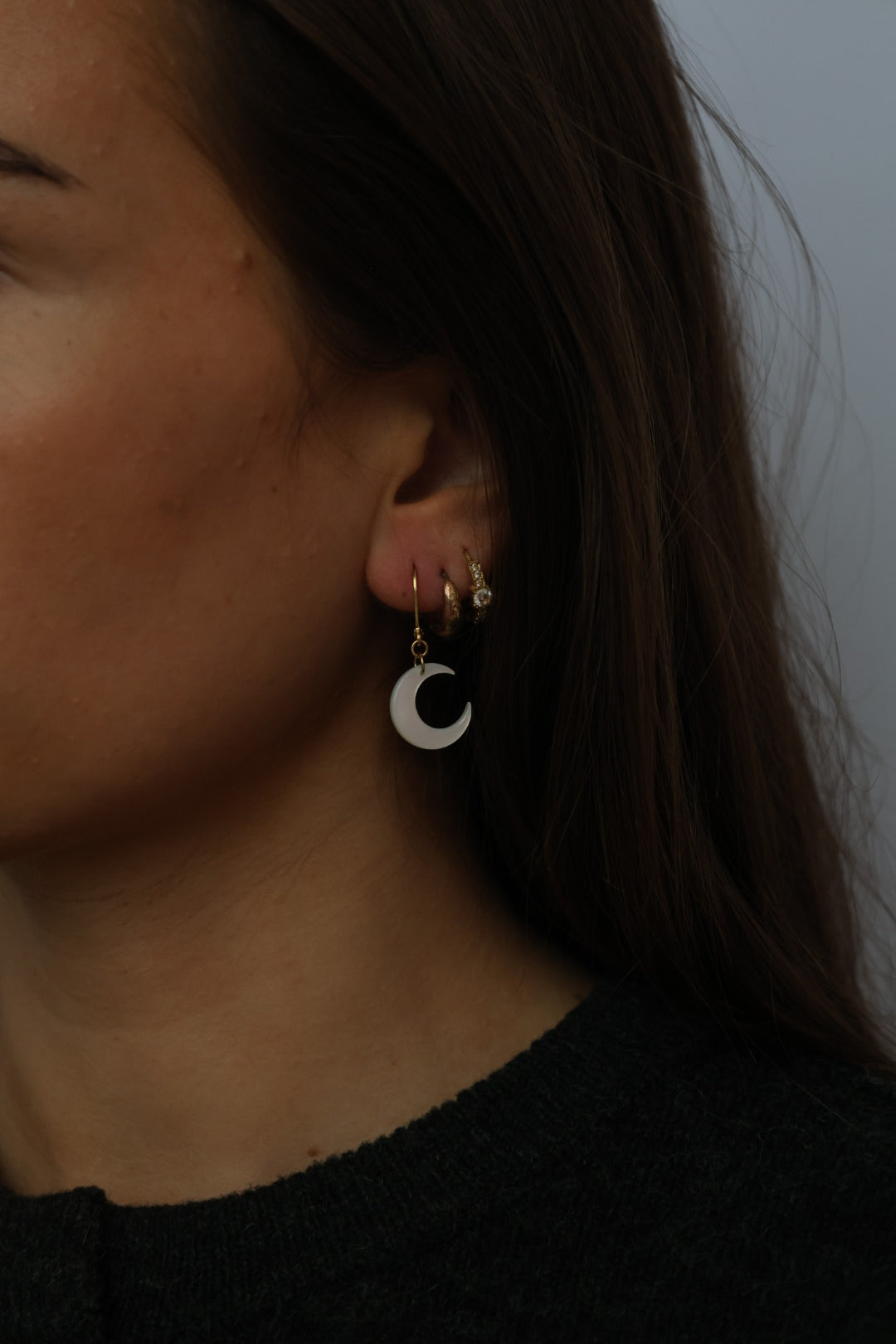 Boucles d'oreilles Lune