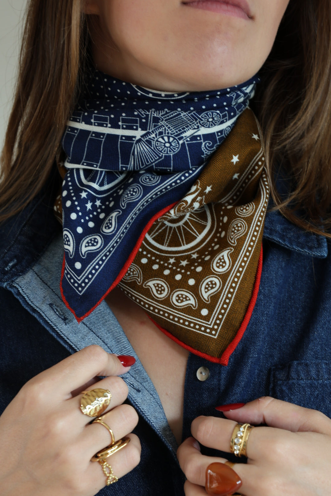 Foulard réversible Calcutta