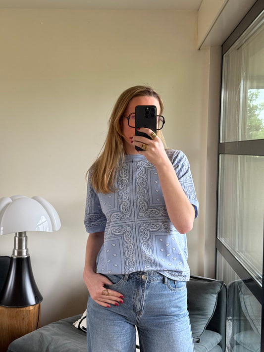 TEE-SHIRT BANDANA - Bleu