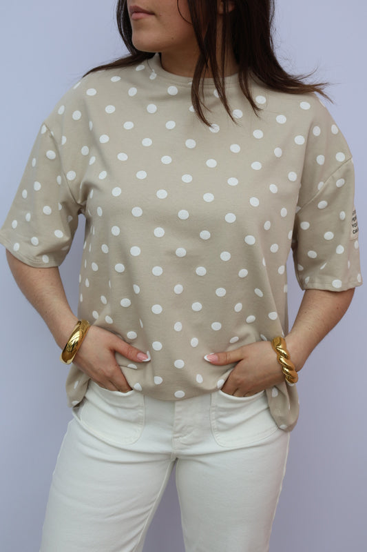 TEE-SHIRT À POIS ☀️ - Beige
